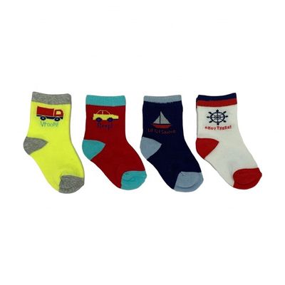 Calzini da personaggio di cartone animato per bambini 12-24M 70% cotone 28%poliestere 2% spandex