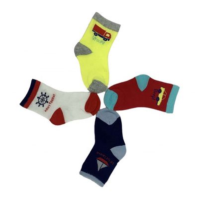 Calzini da personaggio di cartone animato per bambini 12-24M 70% cotone 28%poliestere 2% spandex