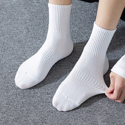 Calzini sportivi in cotone unisex, non scivoloso, presa per equipaggio, con 85% cotone pettinato, 10% poliestere