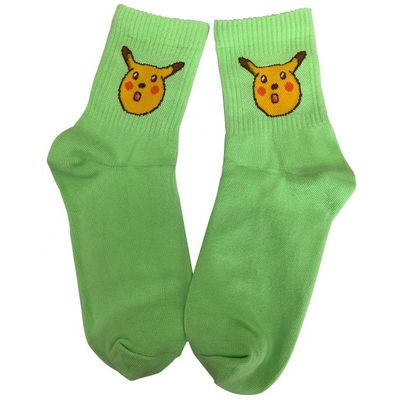 Calzini sportivi di cotone con design di anime divertente e rilevamento degli aghi