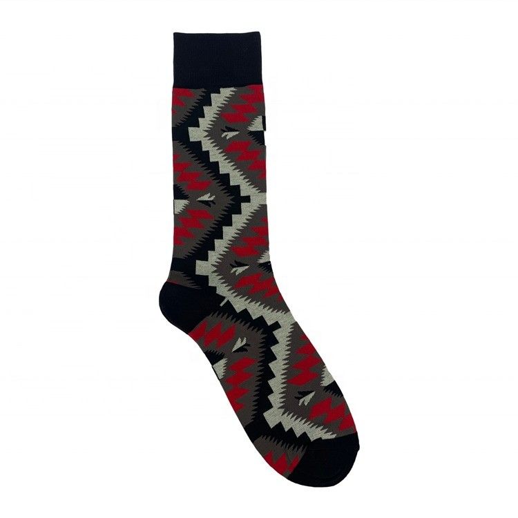 70% cotone pettinato 28% nylon 2% spandex calze personalizzate per uomini in nero