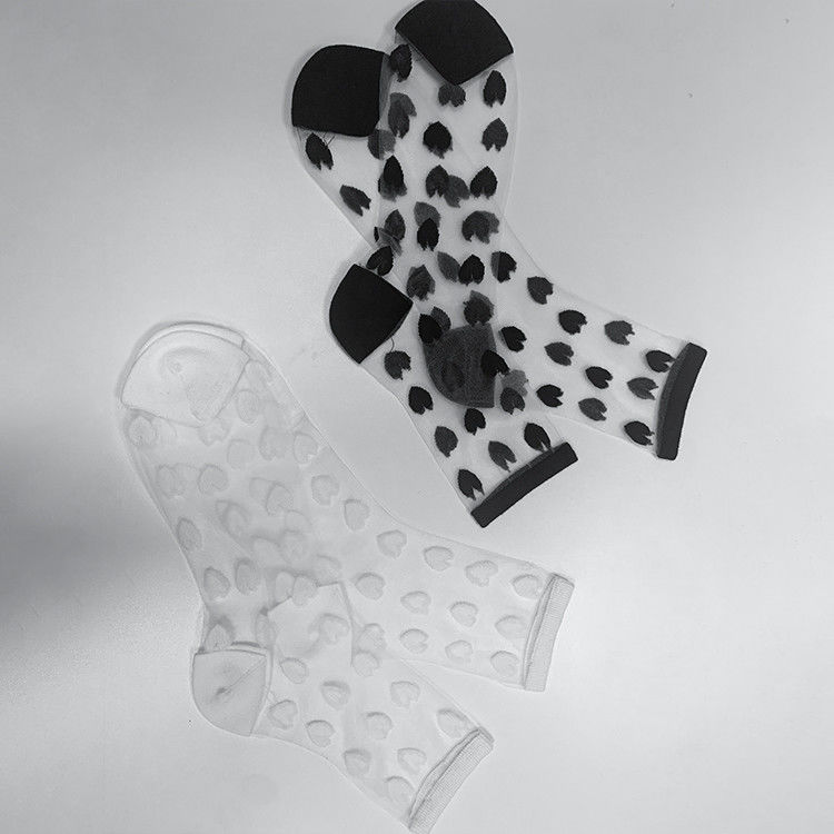 Stylish See Through Calze per donne Personalizzabile taglia europea 36-39 e Love Pattern