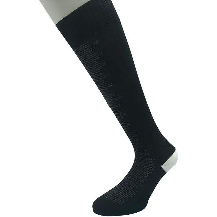 Stagione estiva calze sportive da compressione unisex nere 100% poliestere tubo lungo 15-20 cm