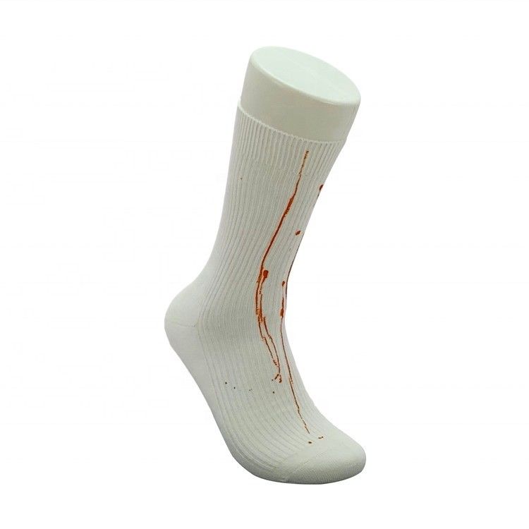 Top Grade Anti Slip Bianco Creatività Stampa Soft Cotton Long Custom Design Calzini Per Uomini
