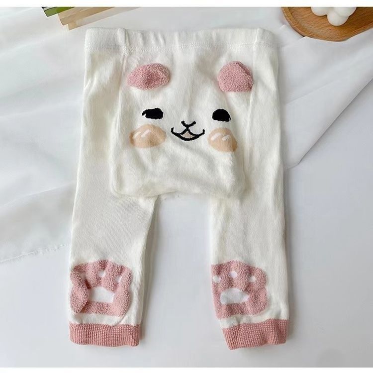 Casual baby tights in cotone confortevole e traspirante con modello animale adorabile
