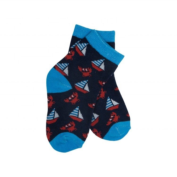 Calzini da scuola di cotone per ragazzi Tessuto 70%Cotone 28%Polyester 2%Spandex Calzini da bellezza