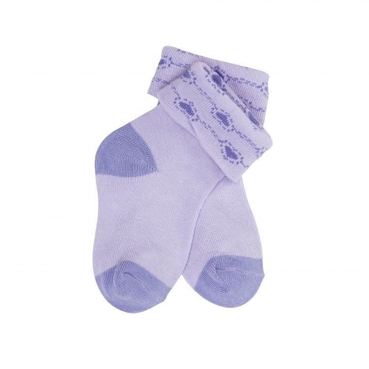 Nessun rilevamento degli aghi Calzini di cotone per bambini in colori dolci con spessore standard
