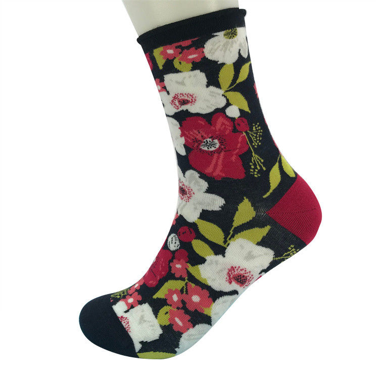 Calzini da unisex da indossare quotidianamente Calzini da caviglia colorati in fiore in bambù Jacquard donna