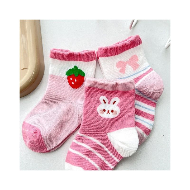 Calzini di cotone rosa per bambini stile anti scivolamento calzini per bambini