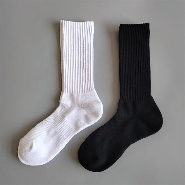Calzini sportivi in cotone unisex, non scivoloso, presa per equipaggio, con 85% cotone pettinato, 10% poliestere